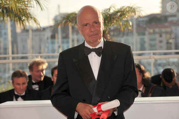 Info - Le producteur Alain Sarde accusé de violences sexuelles par 9 femmes - Alain Sarde (pour Jean-Luc Godard prix du jury pour "Adieu au langage") - Photocall de la remise des palmes du 67 ème Festival du film de Cannes – Cannes le 24 mai 2014. 