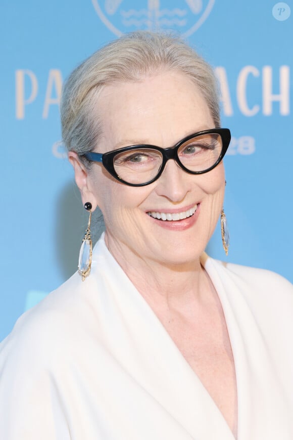 Meryl Streep était l'invitée d'honneur de la cérémonie d'ouverture du Festival de Cannes cette année
Meryl Streep - Photocall du dîner d'ouverture du 77ème Festival International du Film de Cannes, au Carlton. Le 14 mai 2024 © Borde-Jacovides-Moreau / Bestimage 