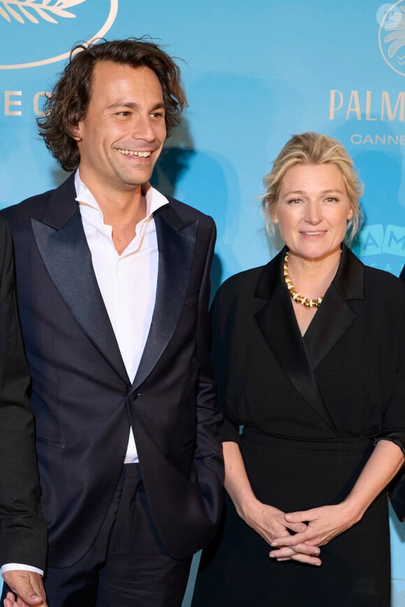 Bertrand Chameroy, Anne-Elisabeth Lemoine - Photocall du dîner d'ouverture du 77ème Festival International du Film de Cannes, au Carlton. Le 14 mai 2024 © Borde-Jacovides-Moreau / Bestimage 