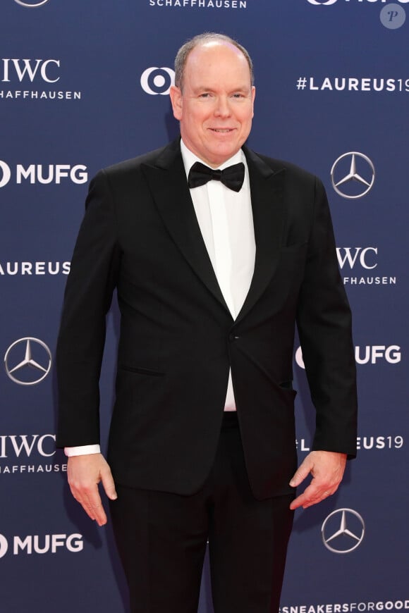 Le prince Albert II de Monaco - Les célébrités posent sur le tapis rouge lors de la soirée des "Laureus World sports Awards" à Monaco le 18 février, 2019 