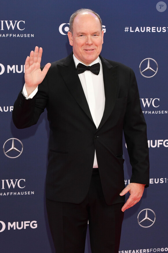 Le prince Albert II de Monaco - Les célébrités posent sur le tapis rouge lors de la soirée des "Laureus World sports Awards" à Monaco le 18 février, 2019 