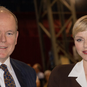 Le prince Albert II de Monaco et la princesse Charlène de Monaco lors de la remise des prix de l'Exposition Canine Internationale 2024, organisée par la Société Canine de Monaco et le Monaco Kennel Club, dans le quartier de Fonvieille. Monaco, le 4 mai 2024. © Olivier Huitel/Pool Monaco/Bestimage 