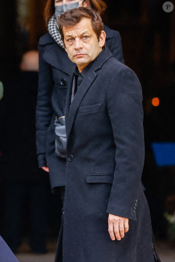 Laurent Mariotte - Obsèques de Jean-Pierre Pernaut en la Basilique Sainte-Clotilde à Paris le 9 mars 2022. © Cyril Moreau / Bestimage  