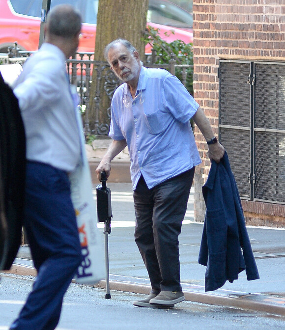 Exclusif - C'est l'une des rares apparitions de Francis Ford Coppola, ici dans les rues de New York. Le 10 juillet 2022 