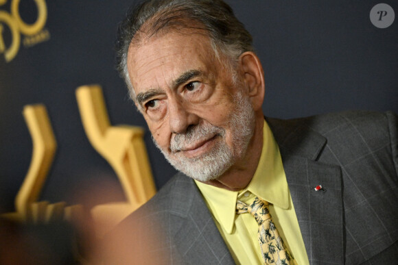 Francis Ford Coppola au photocall de la soirée du 50ème anniversaire du film culte "The Godfather" à Los Angeles, le 22 février 2022. 