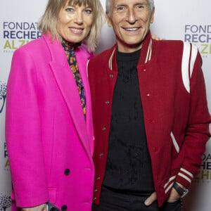 Nagui et sa femme Mélanie Page au photocall du concert du gala des 20 ans de la fondation Recherche Alzheimer "2 générations chantent pour la 3ème" à l'Olympia à Paris le 18 mars 2024. © Cyril Moreau / Bestimage