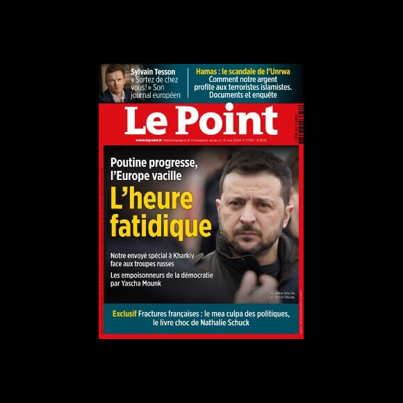 Couverture du Point, 16 mai 2024.