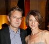 Elle a épousé Franck en 1997
Carole Gaessler et son mari lors du dîner de soutien pour la fondation "AIDES", à l'école des Beaux-Arts à Paris