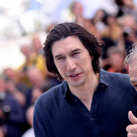 Adam Driver et Francis Ford Coppola au photocall du film "Megalopolis" lors du 77ème Festival International du Film de Cannes au Palais des Festivals à Cannes, France, le 17 mai 2024. © Jacovides-Moreau/Bestimage