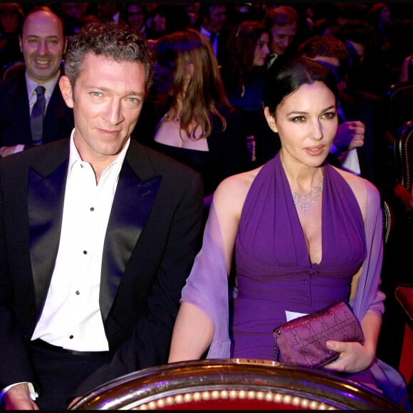 Monica Bellucci et Vincent Cassel à la 34e cérémonie des César 2009 à Paris.