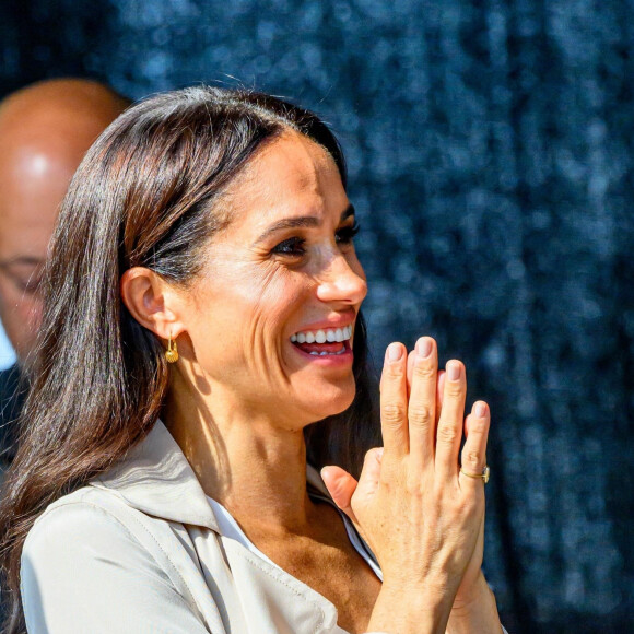 Meghan Markle, duchesse de Sussex aux Invictus Games 2023 à Dusseldorf pour une remise de prix le 16 septembre 2023. 