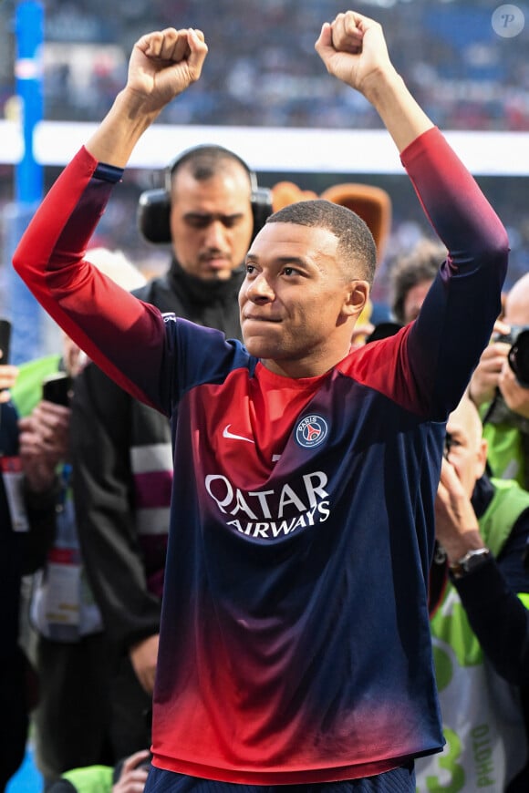 Kylian Mbappe - Dernier match de Kylian Mbappé (25 ans) avec le PSG en Ligue 1 Uber Eats lors de la rencontre "PSG-Toulouse" (1-3) au Parc des Princes à Paris le 12 mai 2024.