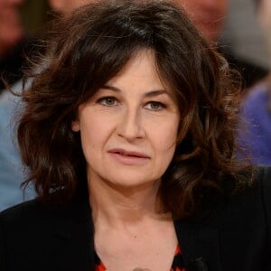 Valérie Lemercier - Enregistrement de l'émission "Vivement Dimanche" diffusée le 20 avril 2014, au pavillon Gabriel à Paris, le 16 avril 2014. 