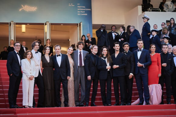 Alexandre de La Patellière, Marie Narbonne, Dimitri Rassam, Anamaria Vartolomei, Patrick Mille, Adèle Simphal, Vassili Schneider, Matthieu Delaporte, Anais Demoustier (enceinte), Pierre Niney, Pierfrancesco Favino, Laurent Lafitte, Julie De Bona - Montée des marches du film « Le comte de Monte-Cristo » lors du 77ème Festival International du Film de Cannes, au Palais des Festivals à Cannes. Le 22 mai 2024 © Jacovides-Moreau / Bestimage  Red carpet of the movie « Le comte de Monte-Cristo » during the 77th Cannes International Film Festival at the Palais des Festivals in Cannes, France. On may 22th 2024 