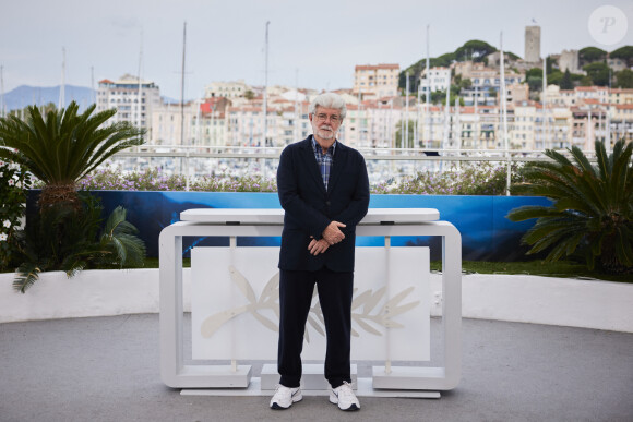 Photocall de la Palme d'or d'honneur pour George Lucas lors du 77ème Festival International du Film de Cannes, au Palais des Festivals à Cannes, FRance, le 24 mai 2024. © Jacovides-Moreau/Bestimage 