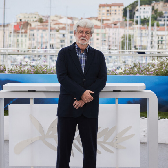 Photocall de la Palme d'or d'honneur pour George Lucas lors du 77ème Festival International du Film de Cannes, au Palais des Festivals à Cannes, FRance, le 24 mai 2024. © Jacovides-Moreau/Bestimage 