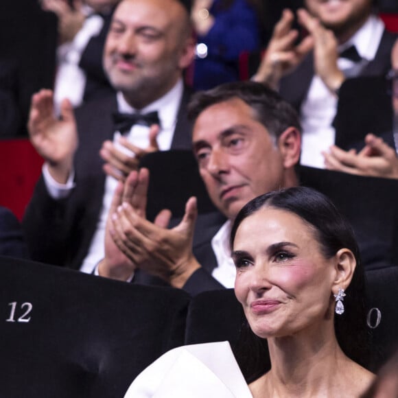 Demi Moore - Cérémonie de clôture du 77ème Festival International du Film de Cannes au Palais des Festivals à Cannes. Le 25 mai 2024. © Borde-Jacovides-Moreau / Bestimage 