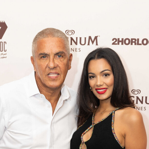 Samy Naceri et sa compagne Sofia Athena - Soirée "Iconoclast x 2 Horloges" sur la plage Magnum lors du 77ème Festival International du Film de Cannes, France, le 20 mai 2024. © Jeremy Melloul / Magnum Cannes via Bestimage   