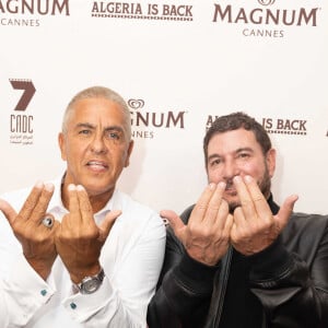 Samy Naceri et JP - Soirée "Iconoclast x 2 Horloges" sur la plage Magnum lors du 77ème Festival International du Film de Cannes, France, le 20 mai 2024. © Jeremy Melloul / Magnum Cannes via Bestimage   