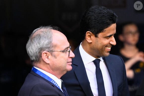 Luis Campos ( manager PSG ) et Nasser Al Khelaifi ( president PSG )