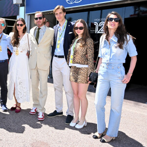 Tatiana Santo Domingo, Andréa Casiraghi, Ben-Sylvester Strautmann, la princesse Alexandra de Hanovre et Charlotte Casiraghi durant la journée des qualifications du 81ème Grand Prix de Formule 1 de Monaco, le 25 mai 2024. © Bruno Bebert/Bestimage 