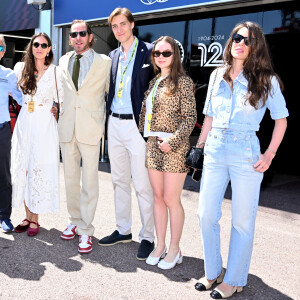 Tatiana Santo Domingo, Andréa Casiraghi, Ben-Sylvester Strautmann, la princesse Alexandra de Hanovre et Charlotte Casiraghi durant la journée des qualifications du 81ème Grand Prix de Formule 1 de Monaco, le 25 mai 2024. © Bruno Bebert/Bestimage 