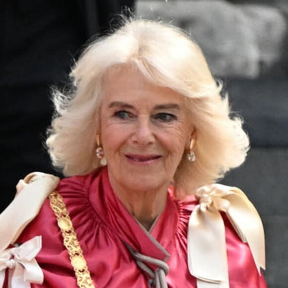 Le roi Charles III d'Angleterre et Camilla Parker Bowles, reine consort d'Angleterre, lors d'un service de dédicace de l'Ordre de l'Empire britannique à la cathédrale Saint-Paul de Londres.