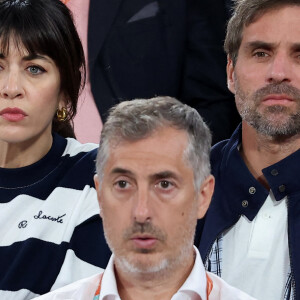 Nolwenn Leroy et Arnaud Clement - Célébrités dans les tribunes des Internationaux de France de tennis de Roland Garros 2024 à Paris le 27 mai 2024. © Moreau-Jacovides/Bestimage