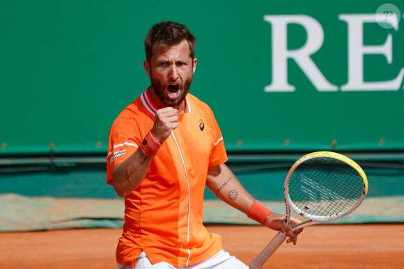 Corentin Moutet (France) - Tennis Monte Carlo Rolex Masters à Roquebrune Cap Martin, le 8 avril 2024. © Norbert Scanella / Panoramic / Bestimage