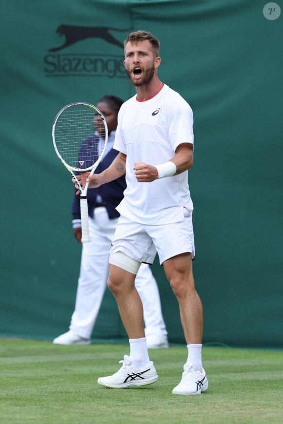 Corentin Moutet lors du tournoi de Wimbledon 2023 à Londres, le 3 juillet 2023.