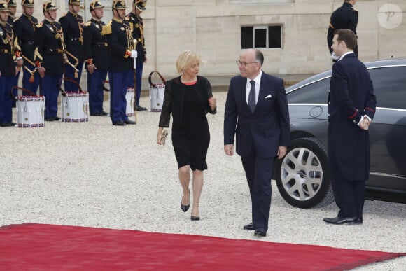 Le couple a eu deux enfants : Nathan et Mona
Bernard Cazeneuve et sa femme Véronique - Dîner d'Etat offert au Palais de l'Elysée par François Hollande en l' honneur du président de la République de Singapour. Paris, le 18 mai 2015 