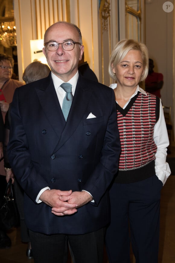 Bernard Cazeneuve et sa femme Véronique - Remise de décorations au ministère de la Culture à Paris le 30 octobre 2019. © Cyril Moreau/Bestimage