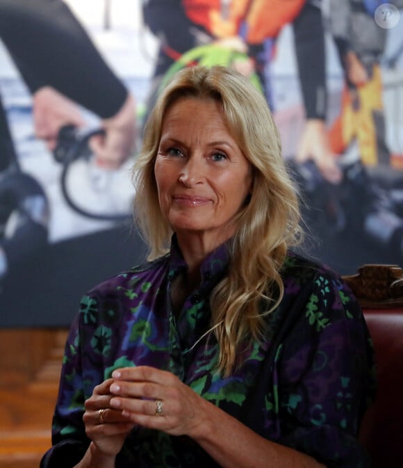 Estelle Lefébure (marraine de l'édition) lors de la cérémonie de remise de prix du concours pédagogique "Oceano pour Tous" au musée Océanographique de Monaco, le 13 juin 2023. © Jean-François Ottonello/Nice Matin/Bestimage 