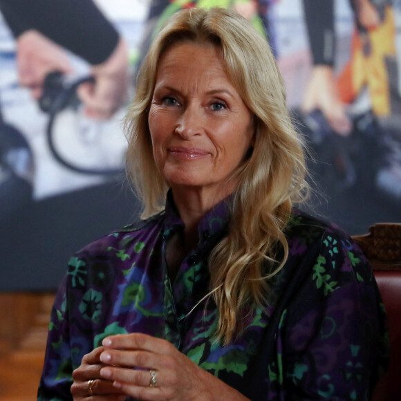 Estelle Lefébure (marraine de l'édition) lors de la cérémonie de remise de prix du concours pédagogique "Oceano pour Tous" au musée Océanographique de Monaco, le 13 juin 2023. © Jean-François Ottonello/Nice Matin/Bestimage 