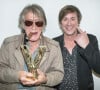 Exclusif - Jacques Dutronc avec son fils Thomas Dutronc - 37e cérémonie des Victoires de la musique à la Seine musicale de Boulogne-Billancourt. © Cyril Moreau / Tiziano Da Silva / Bestimage