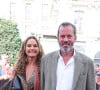 Ils ont aussi brillé sur le tapis rouge. 
Exclusif - Nadège Meziat et son compagnon Christian Vadim - Arrivées au photocall de la 3ème édition du Festival du Cinéma Français et de la Gastronomie d'Aix-les-Bains. Le 5 juin 2024 © Denis Guignebourg / Bestimage 