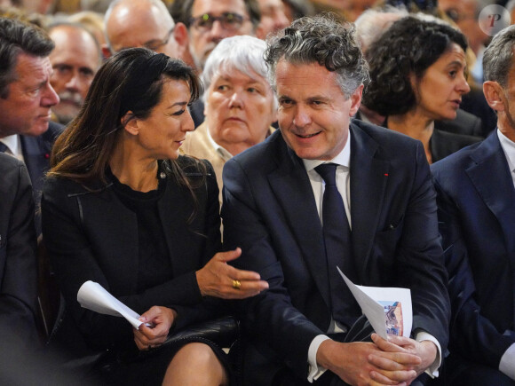 Sabrina Agresti-Roubache et Christophe Béchu - Obsèques de l'ancien maire de Marseille Jean-Claude Gaudin à la cathédrale Sainte-Marie major de Marseille, France, le 23 mai 2024. © Jean-René Santini/Bestimage 