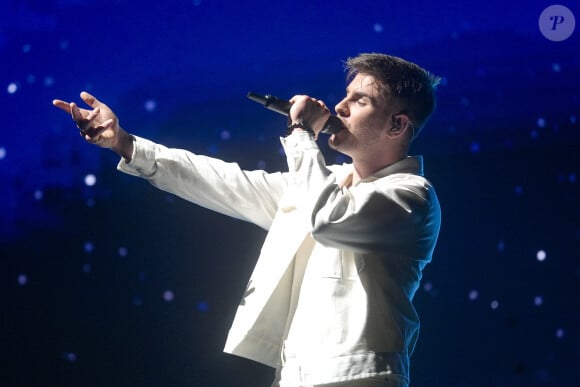 Julien Liebermann lors du concert de la "Star Academy" à Lyon, le 15 mars 2024. Sandrine Thesillat / Panoramic