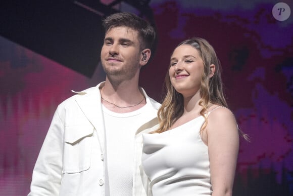 Julien Liebermann et Héléna Bailly lors du concert de la Star Academy à Lyon, le 15 mars 2024. Sandrine Thesillat / Panoramic