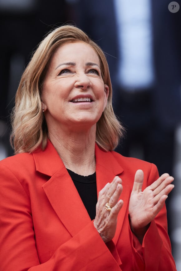 Chris Evert - Célébrités dans les tribunes de la finale Dames des Internationaux de Tennis de Roland Garros à Paris le 8 juin 2024. © Jacovides-Moreau/Bestimage 