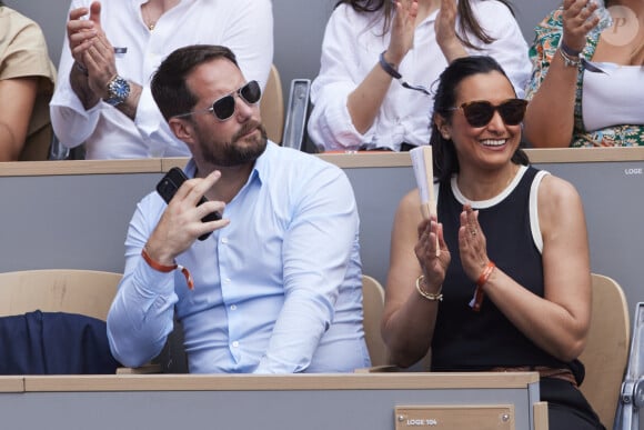 Thomas Pesquet - Célébrités dans les tribunes de la finale Dames des Internationaux de Tennis de Roland Garros à Paris le 8 juin 2024. © Jacovides-Moreau/Bestimage 