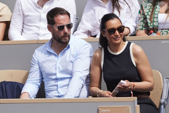 Thomas Pesquet - Célébrités dans les tribunes de la finale Dames des Internationaux de Tennis de Roland Garros à Paris le 8 juin 2024. © Jacovides-Moreau/Bestimage 