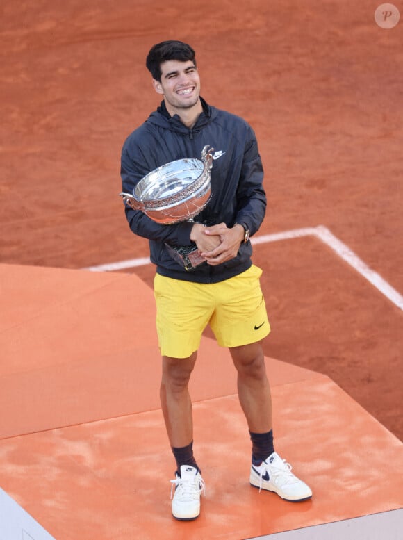 Un moment historique qui a fait la Une de tous les médias internationaux !
Carlos Alcaraz remporte les Internationaux de France de tennis de Roland Garros face à Alexander Zverev (6-3, 2-6, 5-7, 6-1, 6-2) à Paris© Jacovides-Moreau/Bestimage 