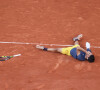 Ainsi, le jeune prodige espagnol devient le plus jeune joueur de l'ère Open à remporter un titre du Grand Chelem sur toutes les surfaces.
Carlos Alcaraz remporte les Internationaux de France de tennis de Roland Garros 2024 face à Alexander Zverev (6-3, 2-6, 5-7, 6-1, 6-2) à Paris le 9 Juin 2024. © Jacovides-Moreau/Bestimage 