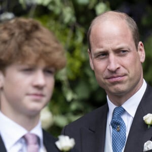 Le prince William, prince de Galles - Mariage du duc de Westminster, Hugh Grosvenor, et Olivia Henson en la cathédrale de Chester, Royaume Uni, le 7 juin 2024. © GoffPhotos/Bestimage 