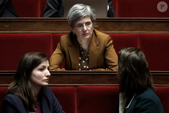Sandrine Rousseau - Séance de questions au gouvernement à l'Assemblée Nationale, à Paris, France, le 12 mars 2024. © Stéphane Lemouton/Bestimage