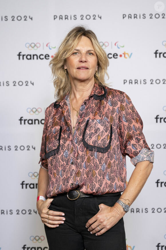 Virginie Couperie-Eiffel lors de la présentation des journalistes et chroniqueurs de France Télévisions pour les Jeux Olympiques 2024 au musée de l'Homme à Paris, le 11 juin 2024. © Pierre Perusseau / Bestimage 