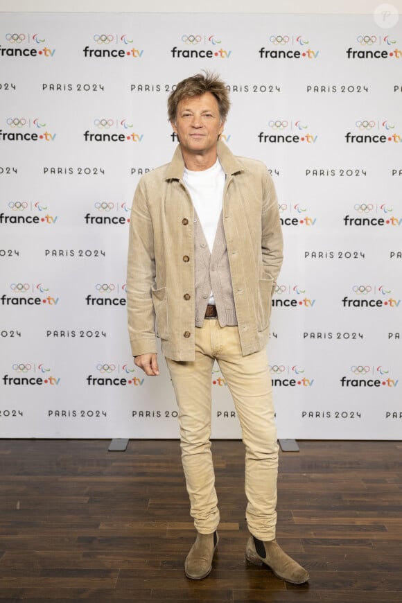 Laurent Delahousse lors de la présentation des journalistes et chroniqueurs de France Télévisions pour les Jeux Olympiques 2024 au musée de l'Homme à Paris, le 11 juin 2024. © Pierre Perusseau / Bestimage 