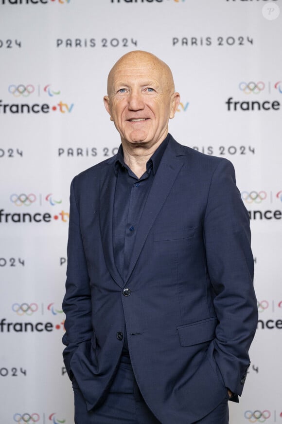 Didier Favori lors de la présentation des journalistes et chroniqueurs de France Télévisions pour les Jeux Olympiques 2024 au musée de l'Homme à Paris, le 11 juin 2024. © Pierre Perusseau / Bestimage 