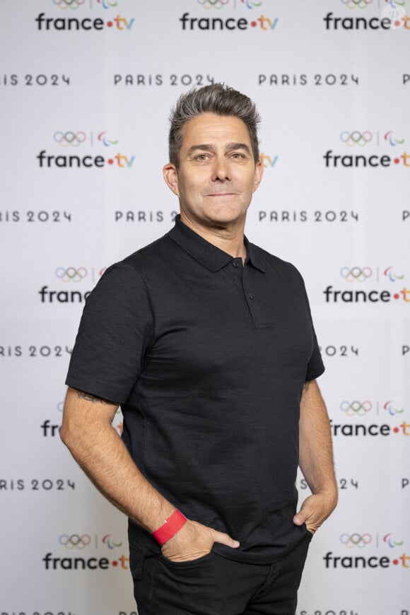 Mickael Clerté lors de la présentation des journalistes et chroniqueurs de France Télévisions pour les Jeux Olympiques 2024 au musée de l'Homme à Paris, le 11 juin 2024. © Pierre Perusseau / Bestimage 